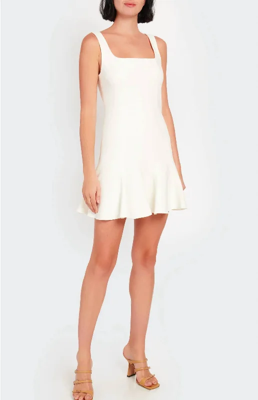 Mini dresses with adjustable straps-Reeve Mini Dress In Ivory