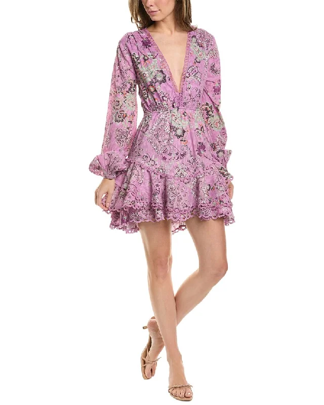 Oversized floral print mini dresses for summer-Hemant & Nandita Ruffle Mini Dress