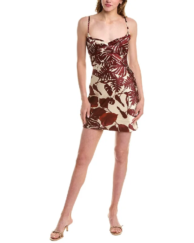 Mini dresses that flatter broad shoulders-Nicholas Haley Cowl Draped Mini Dress