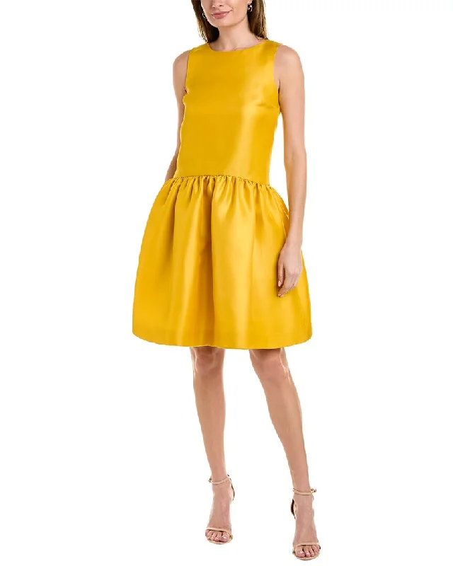 plus size cocktail dress-Oscar de la Renta Silk Cocktail Dress