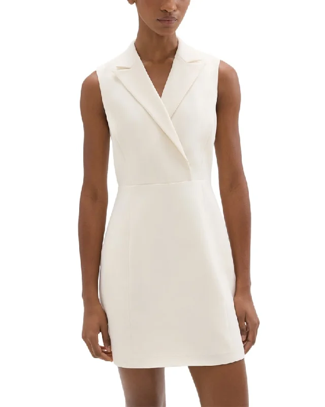 Mini dresses with built-in shorts for comfort-Theory Blazer Mini Dress