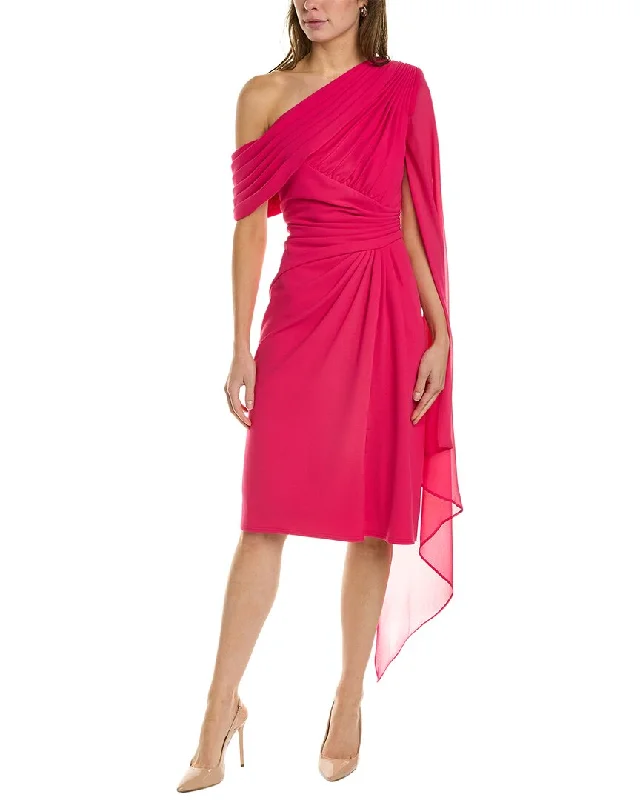 cocktail dress with off shoulder neckline-Tadashi Shoji Draped Cocktail Dress