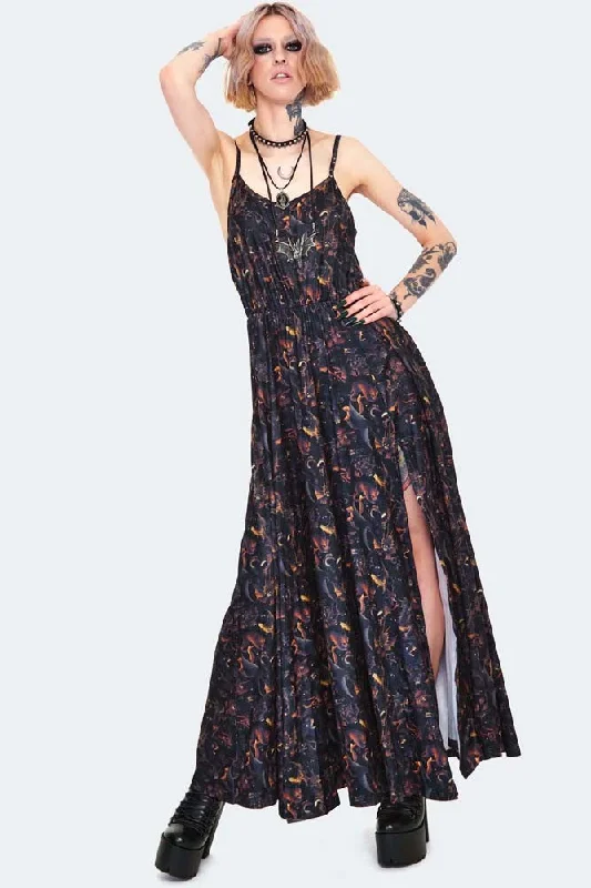 casual halter maxi dress-Paradise Lost Maxi Sundress