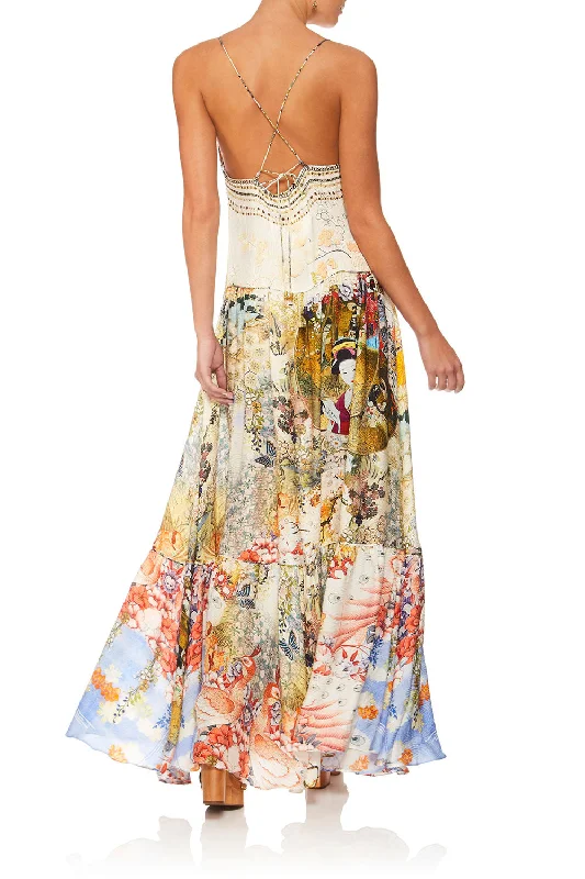 lightweight summer maxi dress-U-RING MAXI DRESS LADY LABYRINTH