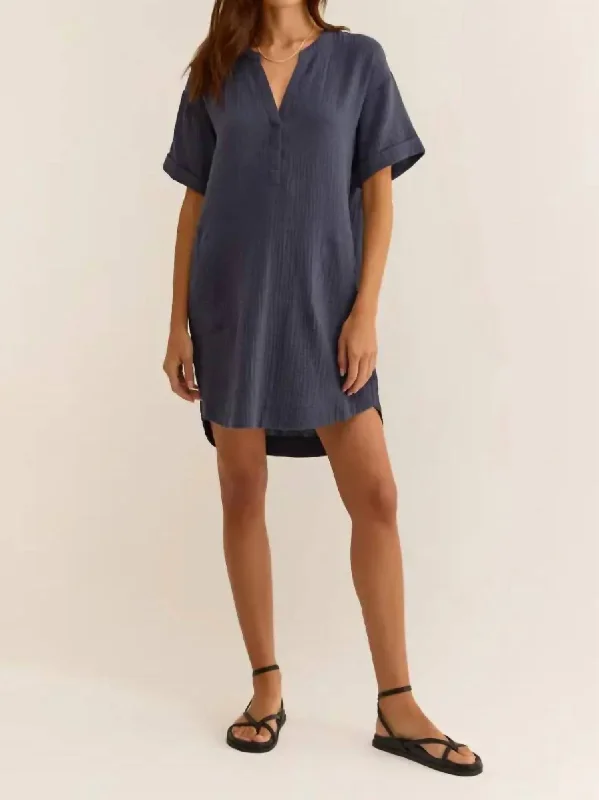 Non-see-through mini dresses for confidence-Talia Gauze Mini Dress In Supernova