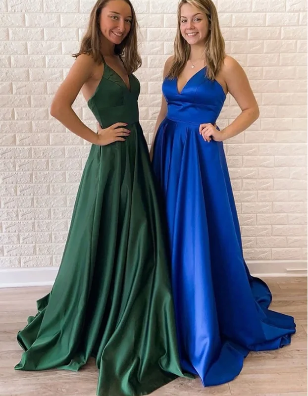 sheath evening dress-Royal Blue/Green Prom Dresses under 100