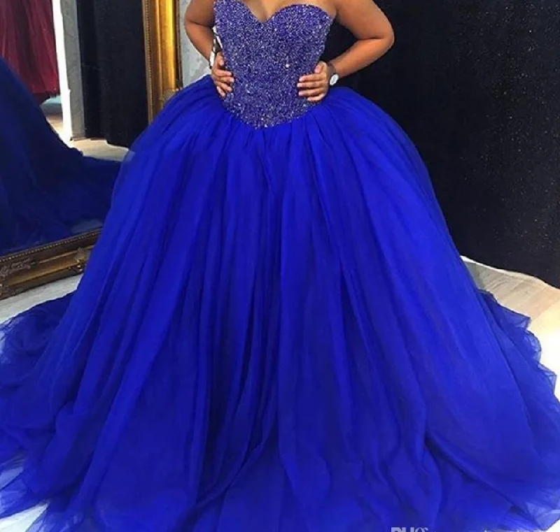 ball gown evening dress-Royal Blue Prom Dresses Birthday Dresses