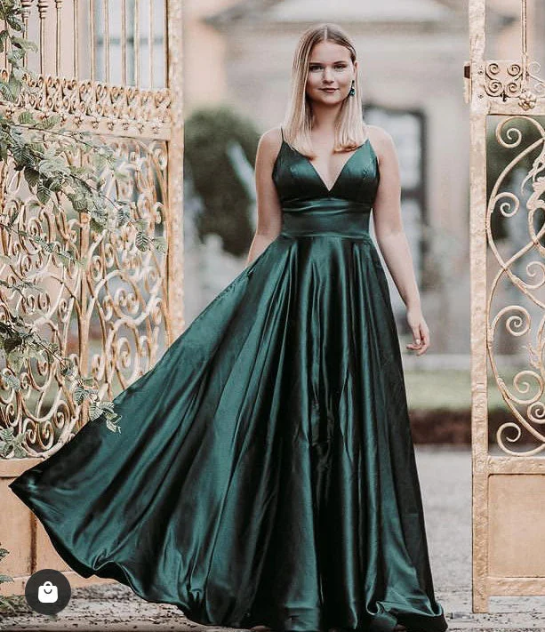 asymmetrical evening dress-Spaghetti Straps Long Prom Dresses Evening Gown under 100